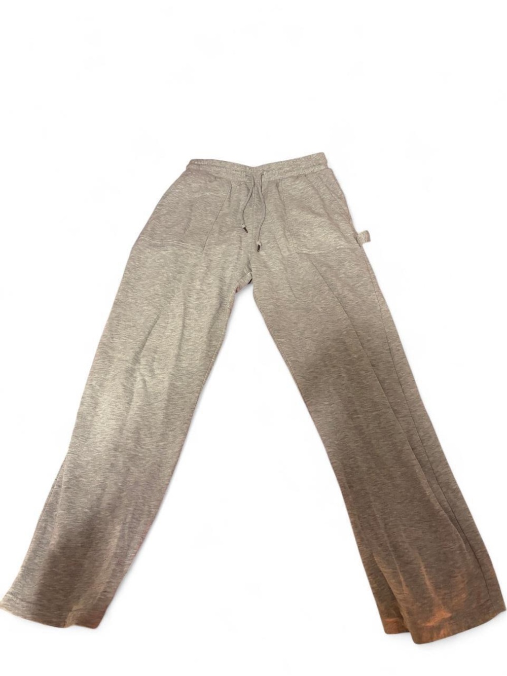 Large Forever 21 Women's Light Gray Drawstring Sweatpants With Pockets